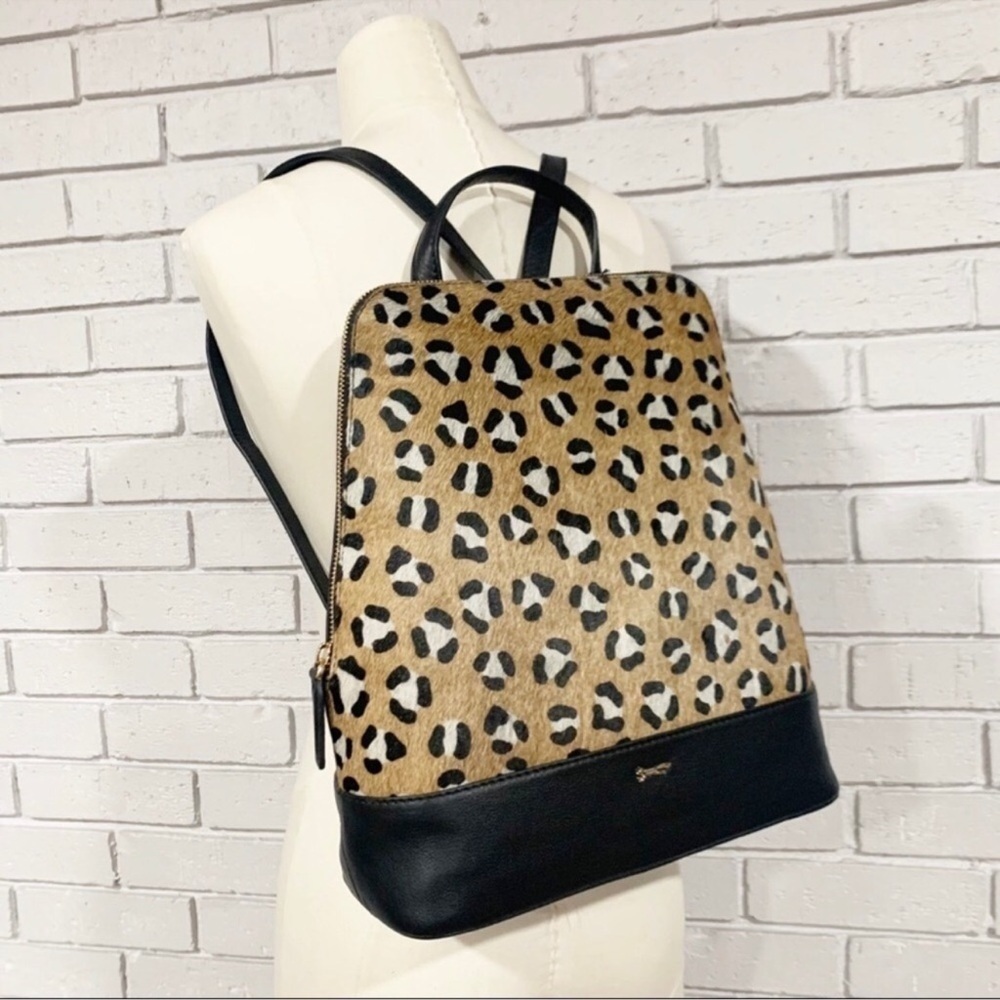 Paul Costelloe Animal Print Leather Backpack